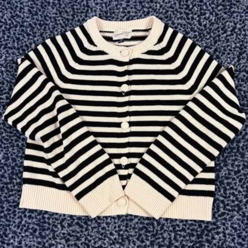Women's Button-Down Cardigan - Universal Thread Black Striped XS